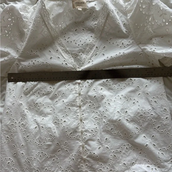 Sezane Inaya Shirt Écru. - Size 40 - Picture 5 of 8